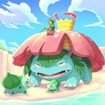 Rating: s
ID: 2307618
Date: 2020-06-25 18:01:07 -0400
Status: active
Score: 21
1:1 2020 ambiguous_gender beach blush bulbasaur claws clothing cloud detailed_background flower generation_1_pokemon generation_8_pokemon gigantamax_pokemon gigantamax_venusaur green_body green_markings group half-closed_eyes happy hat headgear headwear human mammal markings narrowed_eyes nintendo open_mouth outside plant pokemon pokemon_(species) red_eyes seaside sharp_teeth sky smile teeth tongue u3 walking water post #2307618