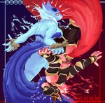 Rating: s
ID: 5041753
Date: 2024-09-10 14:23:10 -0400
Status: active
Score: 3
anthro armor blue_body breasts cosmic_being digital_media_(artwork) duo felid female flaming_body fugorsa hi_res krita_(artwork) male male/female mammal multi_tail nyabula_(fugorsa) red_body tail post #5041753