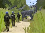 Rating: s
ID: 5625163
Date: 2025-06-06 19:16:08 -0400
Status: active
Score: 17
4:3 absurd_res aircraft ambiguous_gender armor clothed clothing cloud cryptid dinosaur eating feral forest glowing glowing_eyes grass group gun headgear helicopter helmet herd hi_res human iniemohk long_neck mammal military military_uniform outside peacekeeper plant prehistoric_species ranged_weapon reptile rifle sauropod sauropodomorph scales scalie soldier tree trio uniform united_nations vehicle walking warrior weapon post #5625163
