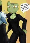 Rating: s
ID: 4961204
Date: 2024-08-03 14:32:22 -0400
Status: active
Score: 17
2024 ambiguous_gender amelia_(sandwich-anomaly) amphibian anthro black_bottomwear black_clothing black_jacket black_pants black_shirt black_topwear blue_body bodily_fluids bottomwear breasts cleavage clothed clothed_anthro clothed_female clothing dialogue duo facial_scar female fish flying_sweatdrops french_accent frog green_body green_skin hair jacket marine medium_breasts pants sandwich-anomaly scar shark shirt speech_bubble sweat sweatdrop topwear white_hair yellow_eyes post #4961204