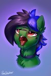 Rating: s
ID: 2672685
Date: 2021-03-28 13:10:08 -0400
Status: active
Score: 10
2021 2:3 absurd_res ahegao ambiguous_form ambiguous_gender black_mane blue_background blue_mane blush bodily_fluids bust_portrait chest_tuft collar dripping endel_frostlion english_text equid equine eyebrow_through_hair eyebrows fan_character fur gradient_background green_body green_fur hair hasbro hi_res horse icon jedayskayvoker looking_pleasured mammal mane multicolored_mane multicolored_tail my_little_pony open_mouth oral_invitation pony portrait purple_background purple_collar red_eyes saliva saliva_drip signature simple_background solo tail text tongue tongue_out translucent translucent_hair tuft uvula post #2672685