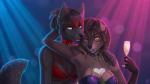 Rating: s
ID: 1064048
Date: 2016-11-30 11:16:15 -0500
Status: active
Score: 58
16:9 2016 alcohol amber_eyes anthro beverage black_hair black_lips black_nose brown_body brown_fur brown_hair canid canine canis champagne chest_markings clothed clothing collar detailed digital_media_(artwork) duo ear_piercing female fur grey_body grey_fur grin hair heart_(marking) heart_on_body heart_symbol hi_res highlights_(coloring) lingerie lips long_hair looking_at_viewer mammal markings multicolored_body multicolored_fur nightclub notched_ear piercing red_highlights sianna skimpy smile two_tone_body two_tone_fur widescreen wolf wyla wyla_(character) post #1064048