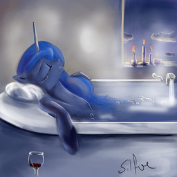 2014 alcohol bath beverage blue_fur blue_hair bubble candle equine eyes_closed female feral food friendship_is_magic fur glass hair hi_res horn mammal my_little_pony nude partially_submerged pillow princess_luna_(mlp) relaxing silfoe smile solo unicorn water window wine
Rating: Safe
Score: 2
User: Cat-in-Flight
Date: April 23, 2018 2014 alcohol bath beverage blue_fur blue_hair bubble candle equine eyes_closed female feral food friendship_is_magic fur glass hair hi_res horn mammal my_little_pony nude partially_submerged pillow princess_luna_(mlp) relaxing silfoe smile solo unicorn water window wine
Rating: Safe
Score: 2
User: Cat-in-Flight
Date: April 23, 2018
