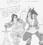 Rating: s
ID: 4849836
Date: 2024-06-13 10:22:01 -0400
Status: active
Score: 51
2024 anthro armor bear biped black_and_white bottomwear canid canine canis clothed clothing digital_media_(artwork) dreamy_pride duo english_text female fingerless_gloves giant_panda gloves hair handwear hi_res long_hair male mammal melee_weapon monochrome pants shirt skimpy skirt speech_bubble standing sword text topwear unconvincing_armor vest weapon wolf post #4849836