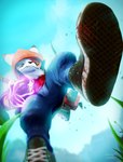 Rating: s
ID: 2813911
Date: 2021-07-03 23:19:03 -0400
Status: active
Score: 9
anthro biomutant breed_(biomutant) clothed clothing dumdon_(biomutant) experiment_101 footwear fur looking_at_viewer looking_from_above male mammal maneymaw_(artist) shoe_soles shoes sky solo thq_nordic walking weapon weapon_on_back white_body white_fur post #2813911
