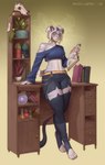 Rating: s
ID: 5570531
Date: 2025-05-13 21:37:30 -0400
Status: active
Score: 3
anthro aslinino book bottomwear claws clothed clothing digital_media_(artwork) digitigrade domestic_cat ear_piercing ear_ring eyewear facial_piercing fangs feet felid feline felis female fingers fur furniture glasses hair hi_res holding_book holding_object lip_piercing looking_at_viewer mammal nose_piercing nose_ring pants piercing ring_piercing round_glasses septum_piercing smile solo standing tail teeth toe_claws toes topwear wearing_glasses post #5570531