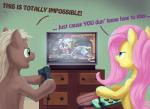 Rating: s
ID: 435899
Date: 2014-01-31 15:01:13 -0500
Status: active
Score: 9
bandai_namco blue_eyes brown_eyes controller crossover dialogue duo electronics english_text equid equine female fluttershy_(mlp) friendship_is_magic fur game_controller green_eyes hair hasbro horse humor ivy_valentine long_hair male mammal my_little_pony pink_hair pony sitting soul_calibur television text themotaro white_hair xianghua yellow_body yellow_fur post #435899