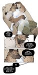 Rating: s
ID: 5552624
Date: 2025-05-06 09:18:15 -0400
Status: active
Score: 99
anthro big_arms black_nose bottomwear brown_body brown_fur clothed clothing comic dialogue do72k english_text facial_scar fur furniture green_eyes group hard_translated hi_res hug human hyena intimate kemono male male/male mammal markings military mobian_(do72k) moroca notched_ear pants pillow pupils scar shirt simple_background size_difference sleeping sleeping_together slit_pupils sofa spots spotted_body spotted_fur spotted_hyena text third-party_edit topwear translated translation_edit translucent trio post #5552624