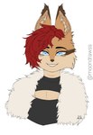 Rating: s
ID: 4973431
Date: 2024-08-08 23:16:17 -0400
Status: active
Score: 4
anthro blue_eyes brown_body brown_fur clothed clothing felid feline female fur hair hi_res ink_dragunov lynx mammal moondrawss red_hair scar simple_background solo white_background post #4973431