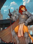 Rating: s
ID: 5641602
Date: 2025-06-14 12:20:59 -0400
Status: active
Score: 18
anthro armor castle cloak clothing disney hi_res knight male male/male mansilite melee_weapon simba_(the_lion_king) solo sword the_lion_king warrior weapon post #5641602