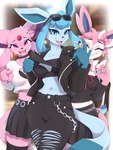 Rating: s
ID: 3126252
Date: 2022-01-16 06:49:48 -0500
Status: active
Score: 477
3:4 anthro anthrofied belly black_bottomwear black_bra black_choker black_clothing black_jewelry black_legwear black_necklace black_nose black_pants black_shirt black_skirt black_thigh_highs black_topwear black_underwear blue_inner_ear blurred_background bottomwear bra breasts bullying canid choker clothed clothed_female clothing clothing_lift eeveelution espeon eyebrows eyelashes eyes_closed eyewear female female_anthro flashing generation_2_pokemon generation_4_pokemon generation_6_pokemon gesture glaceon glistening glistening_clothing group hand_gesture hi_res humiliation jacket jewelry key keyholding laugh leather leather_clothing leather_jacket leather_topwear legwear light lighting looking_at_viewer mammal naika navel necklace nintendo open_clothing open_jacket open_mouth open_smile open_topwear pants penis_humiliation pointing pointing_at_viewer pokemon pokemon_(species) purple_eyes ribbons_(anatomy) shaded shirt shirt_lift signature size_shaming skirt smile soft_shading standing sunglasses sylveon teal_eyes teasing teeth thigh_highs this_big tongue topwear trio underwear post #3126252