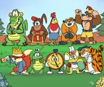Rating: s
ID: 3407585
Date: 2022-06-23 16:39:57 -0400
Status: active
Score: 60
alcohol alligator alligatorid anthro avian badger banjo-kazooie banjo_(banjo-kazooie) baseball_cap bear beverage bird blue_clothing blue_eyes blue_headwear bottle bottomwear bumper_the_badger chicken clock clothing conker conker's_bad_fur_day container crocodile crocodilian crown diddy_kong diddy_kong_pilot diddy_kong_racing diddy_kong_racing_ds donkey_kong_(series) drumstick_the_rooster felid feline female footwear galliform gallus_(genus) gesture green_eyes group hand_gesture haplorhine hat headgear headwear hi_res holding_bottle holding_container holding_object kazooie kremling krunch_the_kremling looking_at_another looking_at_viewer male mammal monkey mouse murid murine mustelid musteline nintendo nintendo_64 nintendo_ds nintendo_ds_family pantherine phasianid pipsy_the_mouse primate prison_uniform question_mark rareware red_clothing red_headwear reptile rodent scalie sciurid shesamonkey shoes shorts smile sneakers stopwatch tick_tock_(dkr) tiger timber_the_tiger tiptup tiptup_jr. tree_squirrel turtle v_sign watch yellow_bottomwear yellow_clothing yellow_shorts post #3407585