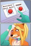 Rating: s
ID: 3355810
Date: 2022-05-26 19:15:17 -0400
Status: active
Score: 78
anthro arcanaloth_(dnd) blonde_hair bodily_fluids border bracelet canid canine clothed clothing daily_struggle dungeons_and_dragons english_text female fox hair hasbro hi_res humor jewelry long_hair mammal meme nanihoo necklace nervous planescape_(franchise) purple_eyes pushbutton red_button red_fox shemeshka_the_marauder_(planescape) solo sweat sweating_towel_guy text towel true_fox white_border wizards_of_the_coast post #3355810