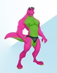 Rating: s
ID: 2501389
Date: 2020-11-24 11:01:44 -0500
Status: active
Score: 97
abstract_background anthro anthrofied barney_and_friends barney_the_dinosaur black_clothing black_speedo black_swimwear claws clothed clothing colt3n digital_media_(artwork) dinosaur eyewear eyewear_on_head green_body green_scales hi_res male muscular muscular_anthro muscular_male nipples non-mammal_nipples open_mouth pbs pink_body pink_scales prehistoric_species reptile scales scalie shaded smile solo speedo sunglasses sunglasses_on_head swimwear theropod topless tyrannosaurid tyrannosauroid tyrannosaurus tyrannosaurus_rex post #2501389