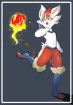 Rating: s
ID: 5658113
Date: 2025-06-21 13:14:03 -0400
Status: active
Score: 17
ambiguous_gender black_body black_fur buckteeth cinderace feral fire fireball fur generation_8_pokemon hi_res multicolored_body multicolored_fur nintendo open_mouth pokemon pokemon_(species) rabbit_ears red_body red_eyes red_fur red_nose scut_tail shark_mizuame short_tail simple_background solo tail teeth white_body white_fur post #5658113