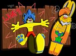 Rating: s
ID: 4016069
Date: 2023-04-26 15:43:29 -0400
Status: active
Score: 4
alpha_channel anthro artist_logo blue_hair blue_pawpads canid canine cartoon_physics character_request clothing collision dizzy duo flattened fox fur green_clothing green_swimwear hair hi_res lagomorph leporid logo male malleable_body mammal marquis2007 motion_lines orange_body orange_fur orange_hair paper_flattened pawpads plank purple_nose rabbit red_clothing red_nose red_swimwear showing_teeth simple_background sound_effects spinning spiral_eyes star star_eyes surfboard swimwear swirl toony transparent_background wall_(structure) wavy_mouth wood wood_wall wooden_plank yellow_body yellow_fur post #4016069