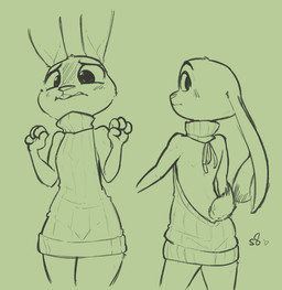 2017 alec8ter anthro bare_back blush clothed clothing dipstick_ears disney duo ears_down female hi_res judy_hopps lagomorph looking_at_viewer looking_back mammal rabbit rear_view signature simple_background sweater virgin_killer_sweater zootopia
Rating: Safe
Score: 10
User: Cat-in-Flight
Date: April 18, 2018 2017 alec8ter anthro bare_back blush clothed clothing dipstick_ears disney duo ears_down female hi_res judy_hopps lagomorph looking_at_viewer looking_back mammal rabbit rear_view signature simple_background sweater virgin_killer_sweater zootopia
Rating: Safe
Score: 10
User: Cat-in-Flight
Date: April 18, 2018