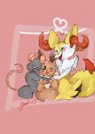 Rating: s
ID: 2257326
Date: 2020-05-15 13:06:02 -0400
Status: active
Score: 56
ambiguous_gender anthro blush booba_(series) braixen brown_body brown_fur crossover cute_fangs eevee eyes_closed eyewear fangs fluffy fluffy_tail fur generation_1_pokemon generation_6_pokemon glasses goathics grey_body grey_fur group group_hug happy heart_symbol hi_res hug hugging_another inner_ear_fluff long_tail loola_the_mouse mammal mouse murid murine nintendo one_eye_closed open_mouth pink_ears pink_nose pokemon pokemon_(species) rodent smile tail teeth tuft yellow_body yellow_fur post #2257326