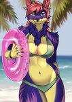 Rating: s
ID: 5583626
Date: 2025-05-19 12:07:02 -0400
Status: active
Score: 5
2025 5_fingers anthro beach bikini biped black_nose blue_sky breasts clothed clothing countershade_face countershade_fur countershade_torso countershading day detailed_background digital_media_(artwork) domestic_cat eyebrows eyelashes felid feline felis female fingers fur green_bikini green_clothing green_eyes green_swimwear hair hi_res holding_inner_tube hybrid inflatable inner_tube lagomorph leporid looking_at_viewer mammal navel novery outside palm_leaves pink_hair purple_body purple_fur rabbit sand sea shaded sky slick_(slick_cabbit) snout solo standing swimwear two-piece_swimsuit water yellow_body yellow_fur post #5583626