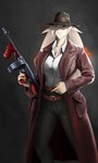 Rating: s
ID: 5617376
Date: 2025-06-02 20:52:51 -0400
Status: active
Score: 8
absurd_res anthro clothing coat collared_shirt dress_shirt eni_siverets_(last_fables) fedora female gun hare hat headgear headwear hi_res holding_object holding_weapon lagomorph last_fables leporid mammal prohibition_era ranged_weapon shirt solo submachine_gun thewyvernsweaver thompson_gun topwear trenchcoat weapon post #5617376