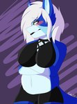 Rating: s
ID: 3337489
Date: 2022-05-16 12:11:43 -0400
Status: active
Score: 7
2022 alternative_fashion anthro black_clothing black_lipstick blue_body blue_fur bottomwear breasts clothed clothing crop_top crossed_arms eyeshadow female fish fluffy_ears fur gabby_thompson ghostlywafflez goth hair hi_res hotpants jewelry lipstick long_hair makeup marine moon navel nervous purple_background shark shirt shorts signature simple_background slightly_chubby slightly_chubby_anthro slightly_chubby_female solo topwear white_hair yellow_eyes post #3337489