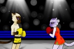 Rating: s
ID: 325805
Date: 2013-05-08 23:04:43 -0400
Status: active
Score: 2
animal_boxing anthro bottomwear boxing boxing_gloves chun_(animal_boxing) clothing darkangelyuna domestic_cat duo felid feline felis female fighting_ring handwear lee_(animal_boxing) lights male mammal pantherine pants purple_eyes sport tail yellow_eyes post #325805
