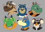 Rating: s
ID: 2266825
Date: 2020-05-23 00:00:10 -0400
Status: active
Score: 25
absurd_res animal_crossing anthro armor bear black_nose blue_body blue_eyes blue_fur bovid brown_body brown_clothing brown_fur brown_hair brown_topwear canid canine canis clothed clothing common_hippopotamus dinonugget_bird drago_(animal_crossing) dragon eugene_(animal_crossing) eyewear facial_hair facial_markings fangs fur green_body green_scales grey_background grin groucho_(animal_crossing) group hair head_markings headgear headshot_portrait helmet hi_res hippopotamid horn koala looking_aside looking_at_viewer male male_(lore) mammal markings marsupial multiple_images muzzle_(marking) mythological_creature mythological_scalie mythology nintendo orange_clothing orange_shirt orange_topwear pattern_clothing portrait rocco_(animal_crossing) scales scalie shirt simple_background smile snout snout_markings striped_clothing stripes sunglasses teeth text topwear vest vic_(animal_crossing) vombatiform white_clothing white_shirt white_topwear wolf wolfgang_(animal_crossing) post #2266825