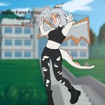 Rating: s
ID: 5539124
Date: 2025-04-30 07:09:05 -0400
Status: active
Score: 4
1:1 5_fingers alternate_costume anthro biped black_bottomwear black_clothing black_crop_top black_pants black_shirt black_topwear blonde_hair bone_frill boots bottomwear breasts cavemanon_studios clothed clothed_anthro clothed_female clothing cloud colored cosplay crop_top day detailed_background dinosaur english_text fake_wings fang_(gvh) female fingers footwear frill_(anatomy) front_view full-length_portrait gesture goodbye_volcano_high grass green_eyes grey_hair hadrosaurid hair hand_gesture hi_res humanoid_hands impersonation long_tail medium_breasts midriff naomi_(gvh) navel non-mammal_breasts orange_body orange_scales ornithischian ornithopod outside pants parasaurolophus plant portrait pose prehistoric_species reptile ryangoslinghorny scales scalie shirt shoes shrub smile snoot_game solo spiked_tail spikes spikes_(anatomy) standing tail text topwear torn_bottomwear torn_clothing torn_pants v_sign wig post #5539124
