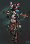 Rating: s
ID: 4622025
Date: 2024-02-25 15:55:25 -0500
Status: active
Score: 5
2022 5_fingers absurd_res alternate_costume animal_humanoid belt belt_buckle biped black_clothing black_coat black_lipstick black_topwear blue_hair blue_text boots bottomwear breasts brown_belt brown_boots brown_bottomwear brown_clothing brown_footwear brown_pants buckle buckteeth button_(fastener) character_name clothed clothed_female clothed_humanoid clothing coat collared_shirt cravat darkest_dungeon dress_shirt ear_clip ear_piercing ear_tag ears_up female female_humanoid fingernails fingers footwear front_view full-length_portrait furgonomic_headwear furgonomics gold_belt_buckle gold_button_(fastener) grey_background gwendolen_winterheart gwenwinterheart hair heart_after_text heart_symbol hi_res holding_knife holding_object holding_shovel holding_tool humanoid jacket knife lagomorph lagomorph_humanoid leporid leporid_humanoid light_body light_skin lipstick makeup mammal mammal_humanoid mouth_closed nails obscured_eyes open_clothing open_coat open_topwear pants patch_(fabric) piercing pink_inner_ear portrait rabbit rabbit_ears rabbit_humanoid shirt shoes shovel shovel_over_shoulder signature simple_background small_breasts solo standing tan_clothing tan_dress_shirt tan_shirt tan_topwear teeth text three-quarter_view tool_over_shoulder tools topwear white_ears post #4622025