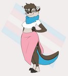 Rating: s
ID: 4173230
Date: 2023-07-15 23:56:45 -0400
Status: active
Score: 55
2023 anthro autumn_(tildeer) biped bottomwear breasts brown_body brown_fur clothing countershading eyes_closed eyewear feet female fingers fur glasses hand_on_hip hi_res lgbt_pride mammal multicolored_clothing mustelid otter pink_bottomwear pink_clothing plantigrade pride_color_clothing pride_color_outfit pride_colors solo tan_body tan_fur toes topwear trans_(lore) trans_woman_(lore) transgender_pride_colors vanillayote whiskers white_clothing white_topwear post #4173230