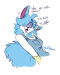 Rating: s
ID: 1503541
Date: 2018-04-03 22:32:34 -0400
Status: active
Score: 18
angry anthro anthrofied blush breasts canid canine clothing cylus_karamele dialogue eeveelution english_text female generation_6_pokemon gloves handwear mammal nintendo overalls overfawning_(artist) pokemon pokemon_(species) pokemorph shiny_pokemon simple_background solo sylveon text white_background post #1503541