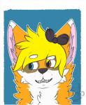 Rating: s
ID: 1912206
Date: 2019-06-23 20:07:34 -0400
Status: active
Score: -2
ambiguous_gender black_nose blonde_hair blue_background blue_eyes body_tuft border brown_eyes canid canine cheek_tuft eyebrow_through_hair eyebrows facial_tuft fox front_view hair heterochromia hi_res inner_ear_fluff mammal multicolored_body necktie raised_eyebrow signature simple_background smile solo translucent translucent_hair tuft two_tone_body white_border yoshiro_ono young post #1912206