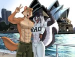 Rating: s
ID: 5643849
Date: 2025-06-15 11:11:35 -0400
Status: active
Score: 3
abs anthro black_body black_fur bottomwear breasts brown_body brown_fur building clothed clothed_anthro clothed_female clothed_male clothing dated digit_ring duo fangs female finger_ring fur gesture hair hand_gesture hi_res husband_and_wife jewelry male male/female mammal married_couple mephitid mustelid musteline navel nipples open_mouth open_smile pants pecs pink_nose ring shirt signature skunk smile sonya_mayers sydney_opera_house teeth tongue tongue_out topless topless_anthro topless_male topwear true_musteline v_sign water weasel wedding_ring wes_kendalls white_body white_fur white_hair zcorpionwulf post #5643849