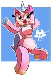 Rating: s
ID: 4556283
Date: 2024-01-25 11:15:14 -0500
Status: active
Score: 36
block blue_eyes cartoon_network cheek_blush domestic_cat equid equine eyelashes felid feline felis female fur heart_symbol hi_res horn hybrid lego lego_brick lhacedor living_toy looking_at_viewer mammal mythological_creature mythological_equine mythology pink_body pink_fur simple_background solo the_lego_movie unicorn unicorn_tail unikitty unikitty! post #4556283