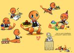 Rating: s
ID: 2314027
Date: 2020-06-30 20:58:44 -0400
Status: active
Score: 14
ambiguous_gender biped blue_eyes bottomless bow_tie bowl bubble cake candle charmander claws clothed clothing coal conditional_dnp container dessert dialogue duo english_text faba_(pokemon) fire flaming_tail food furniture generation_1_pokemon hi_res human ice_cream kazoko_(artist) looking_at_viewer male male_focus mammal messy multicolored_body multiple_images musical_note musical_symbol nintendo plate pokemon pokemon_(species) reptile salad scalie simple_background sitting smile standing suit symbol table tail text toe_claws topwear tray two_tone_body vest volcano waiter post #2314027