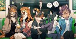 Rating: s
ID: 3552489
Date: 2022-09-07 00:37:47 -0400
Status: active
Score: 31
2021 alternate_species anthro canid canine cellphone cheetah chen_guo_(tka) chinese_text clothed clothing countershade_face countershade_fur countershading domestic_cat electronics eyes_closed felid feline felis female fox fur giving_up_the_ghost group hair headphones hi_res holding_cellphone holding_object holding_phone holding_smartphone inner_ear_fluff juanmao1997 long_hair male mammal open_mouth open_smile orange_body orange_fur pantherine phone sharing_headphones smartphone smile su_mucheng_(tka) tail tang_rou_(tka) text the_king's_avatar translated tuft ye_xiu_(tka) post #3552489