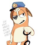 Rating: s
ID: 5101224
Date: 2024-10-08 00:01:50 -0400
Status: active
Score: 262
4_fingers anthro australian_cattle_dog belly black_eyes black_handcuffs black_mouth black_nose black_outline black_visor blue_clothing blue_hat blue_headwear bluey_(series) brown_body brown_ears brown_face brown_fur canid canine canis cattledog chilli_heeler claws clothing colored command cuff_(restraint) dialogue dipstick_arms dipstick_limbs domestic_dog ears_down english_text eyebrows eyelashes female finger_claws fingers front_view frown fur glare glaring guide_lines half-closed_eyes handcuffs hands_at_side hat hat_only head_tilt headgear headgear_only headwear headwear_only herding_dog holding_handcuffs holding_object leaning_hips mammal markings metal_cuffs mostly_nude narrowed_eyes orange_body orange_eyelids orange_face orange_fur orange_tail outline pastoral_dog pivoted_ears raised_arm restraints rocha security security_guard simple_background sketch solo spots spotted_markings spotted_tail tail tail_markings tan_belly tan_body tan_eyebrows tan_face tan_fur tan_inner_ear tan_tail teeth teeth_showing text white_background post #5101224