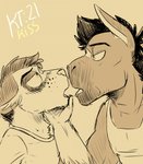 Rating: s
ID: 2566591
Date: 2021-01-11 05:47:47 -0500
Status: active
Score: 82
anthro avalock_clops black_hair brown_body brown_fur clothing duo equid equine felid fur hair half-closed_eyes hand_on_head hi_res horse imminent_kiss kissing lao_leopard leopard looking_at_another male male/male mammal narrowed_eyes pantherine romantic romantic_couple shirt simple_background sketch tank_top thekinkybear topwear white_body white_fur post #2566591