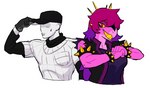 Rating: s
ID: 4418609
Date: 2023-11-16 16:24:37 -0500
Status: active
Score: 76
5_fingers anon_(snoot_game) anthro aquilops armband baseball_shirt baseball_uniform bodily_fluids breasts cavemanon_studios ceratopsian clothed clothing cosplay crossover crossover_cosplay deltarune dinosaur duo faceless_character faceless_human faceless_male female fingers fist gloves goodbye_volcano_high grin hair handwear hat headgear headwear horn human long_hair looking_at_viewer male mammal muscular muscular_anthro muscular_female off_(game) ornithischian prehistoric_species purple_body purple_hair purple_scales red_eyes reptile rosa_(gvh) scales scalie sharp_teeth shirt simple_background smile snoot_game spiked_armband spiked_wristband spikes spikes_(anatomy) sportswear susie_(deltarune) sweat teeth the_batter_(off) topwear undershirt undertale_(series) uniform unknown_artist vest wristband yellow_sclera yellow_spikes yellow_teeth post #4418609