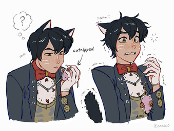 Rating: s
ID: 5693341
Date: 2025-07-07 23:18:47 -0400
Status: active
Score: 7
2025 animal_humanoid big_pupils black_body black_fur black_hair blush bow_tie cat_humanoid cat_toy catnip clenched_teeth clothed clothing date_everything dilated_pupils drugs eyebrows felid felid_humanoid feline feline_humanoid fur grey_clothing grey_jacket grey_topwear hair hi_res holding_object humanoid jacket kennico male mammal mammal_humanoid motion_lines onomatopoeia open_clothing open_jacket open_topwear pupils question_mark raised_eyebrow raised_eyebrows red_bow_tie shaking shirt simple_background solo sound_effects tan_body tan_skin teeth text thought_bubble timothy_timepiece topwear trembling whiskers white_background white_inner_ear yellow_clothing yellow_eyes yellow_shirt yellow_topwear post #5693341