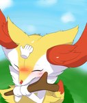 Rating: s
ID: 2711856
Date: 2021-04-24 21:47:00 -0400
Status: active
Score: 404
2020 animated animated_png anthro blush braixen canid daww duo female fur generation_6_pokemon happy heart_symbol holding_object holding_stick inner_ear_fluff loop mammal multicolored_body multicolored_fur ne_i_ro nintendo petting pokemon pokemon_(species) pokemon_amie short_playtime sky smile stick tail tail_motion tailwag tuft post #2711856