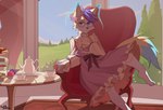 Rating: s
ID: 5241660
Date: 2024-12-14 00:05:16 -0500
Status: active
Score: 22
absurd_res ambiguous_gender anthro canid canine classy clothing container cup dress eyewear feminine flower flower_crown fox frilly frilly_clothing glasses hair hi_res lloxie_(character) lounging mammal nonbinary_(lore) phasefox pinup plant pose purple_hair solo sonofan tea_cup teapot post #5241660