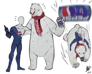 Rating: s
ID: 4819400
Date: 2024-05-31 15:33:33 -0400
Status: active
Score: 45
2024 5:4 anthro bear beverage beverage_can black_eyes bottle can cartoonsvodka1 coca-cola colored container crossover dated digital_drawing_(artwork) digital_media_(artwork) duo fur hi_res holding_beverage holding_bottle holding_can holding_container holding_object humanoid larger_anthro male mammal motion_lines mouthless multiple_images northern_lights_(coca-cola) noseless pawpads pepsi pepsiman_(character) pink_pawpads polar_bear red_scarf red_tongue running scarf shaded signature simple_background size_difference smaller_humanoid smaller_male standing tail tongue ursine white_body white_fur white_tail post #4819400
