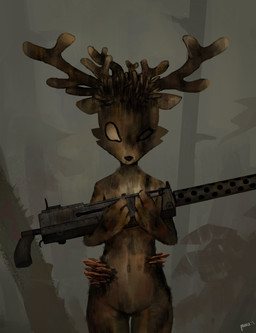 2018 ambiguous_gender anthro antlers cervine cheek_tuft dirty featureless_crotch forest fungus gun holding_object holding_weapon horn looking_at_viewer machine_gun mammal multi_horn navel nude outside panzery25 ranged_weapon signature solo standing tree tuft weapon
Rating: Safe
Score: 8
User: JAKXXX3
Date: June 20, 2018 2018 ambiguous_gender anthro antlers cervine cheek_tuft dirty featureless_crotch forest fungus gun holding_object holding_weapon horn looking_at_viewer machine_gun mammal multi_horn navel nude outside panzery25 ranged_weapon signature solo standing tree tuft weapon
Rating: Safe
Score: 8
User: JAKXXX3
Date: June 20, 2018