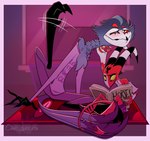 Rating: s
ID: 5641918
Date: 2025-06-14 14:26:50 -0400
Status: active
Score: 40
2025 atimon avian beak bird bite biting_lip blitzo_(helluva_boss) blush book bottomwear carpet claws clothed clothing demon duo feathers helluva_boss hi_res holding_book holding_object horn imp long_arms long_legs long_limbs male mouth_closed open_book pants raised_leg reading reading_book ruffled_feathers scratching scratching_neck shirt signature sitting smile spade_tail stolas_(helluva_boss) tail tail_feathers text topwear post #5641918