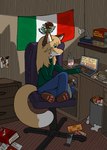 Rating: s
ID: 4899743
Date: 2024-07-05 19:52:22 -0400
Status: active
Score: 49
2024 4chan absurd_res anthro averi_(fiddleafox) canid canine clothing conditional_dnp digital_drawing_(artwork) digital_media_(artwork) english_text feet female female_anthro footwear fox fur green_clothing green_eyes green_sweater green_topwear hair hi_res jeans_down leg_markings mammal markings meme mexican_flag nat_(lnebrias) pawpads paws pink_pawpads racism shaded socks socks_(marking) solo sweater tail text toes topwear unknown_artist post #4899743
