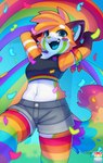 Rating: s
ID: 5618698
Date: 2025-06-03 14:45:16 -0400
Status: active
Score: 122
2025 absurd_res ailurid anthro bisexual_pride_colors blue_eyes bottomwear brown_body brown_fur clothed clothed_anthro clothed_female clothing confetti female fur green_markings hair hi_res jinxit legwear lgbt_pride lgbt_pride_month looking_at_viewer mammal markings multicolored_body multicolored_clothing multicolored_fur multicolored_legwear multicolored_tail multicolored_thigh_highs open_mouth orange_body orange_fur orange_hair pocky_(jinxit) pride_colors rainbow_armband rainbow_clothing rainbow_flag rainbow_legwear rainbow_pride_colors rainbow_symbol rainbow_thigh_highs red_panda shorts solo tail thigh_highs white_body white_fur post #5618698