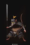 Rating: s
ID: 3770019
Date: 2022-12-24 19:25:01 -0500
Status: active
Score: 7
anthro armor asian_clothing chinese_clothing chinese_text clothed clothing dao_(sword) east_asian_clothing flag fully_clothed guandao headgear helmet hi_res looking_at_viewer male mammal murid murine muyang_fort rat red_eyes rodent solo swordstaff text warrior post #3770019