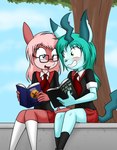 Rating: s
ID: 5011771
Date: 2024-08-26 16:43:40 -0400
Status: active
Score: 24
2021 5_fingers adolescent animal_farm anthro blue_body blue_eyes blue_fur blue_sky blush book bottomwear clothing detailed_background digital_drawing_(artwork) digital_media_(artwork) duo eeveelution eyelashes eyewear female fingers fish fur generation_4_pokemon glasses green_eyes hair hybrid leafeon long_hair long_socks long_tail mari_(sandwich-anomaly) marine multicolored_body multicolored_scales nintendo open_mouth open_smile outside pink_body pink_hair pink_scales plant pokemon pokemon_(species) reading red_body red_scales sandwich-anomaly scales school_uniform shark sitting sitting_together skirt sky smile so_long_and_thanks_for_all_the_fish tail talia_(sandwich-anomaly) teeth tree turquoise_hair two_tone_body two_tone_scales uniform young young_anthro young_female post #5011771