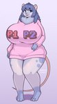 Rating: s
ID: 3444432
Date: 2022-07-13 13:46:49 -0400
Status: active
Score: 96
anthro big_breasts blue_body blue_clothing blue_eyes blue_fur blue_hair bottomless breasts claws clothed clothing digital_media_(artwork) fangs female fur gameplay_mechanics grey_body grey_fur hair heterochromia hi_res huge_breasts leg_markings looking_at_viewer mammal markings mouse multicolored_body multicolored_fur murid murine neck_tuft open_mouth paws pink_clothing pink_nose pink_tail pom_(suger_phox) prehensile_tail purple_eyes rat red_clothing rodent round_ears signature simple_background slightly_chubby slightly_chubby_female smile socks_(marking) solo spots spotted_markings suger_phox tail teeth text tongue topwear topwear_only tuft two_tone_body two_tone_fur post #3444432